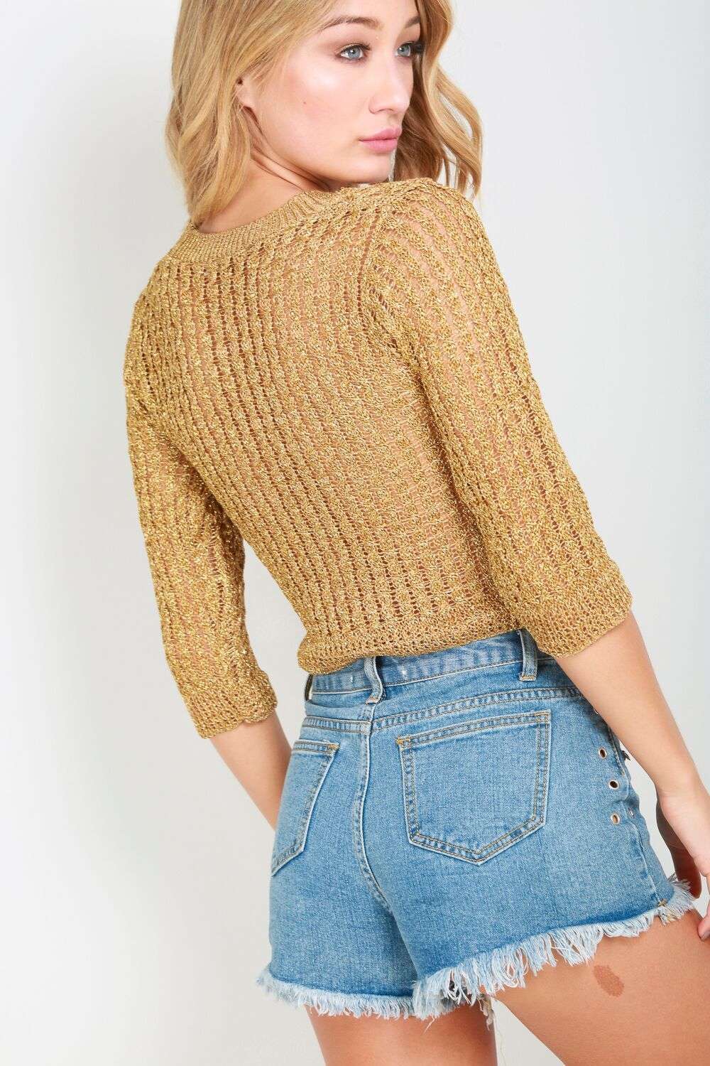 Georgia Metallic Crop Top - bejealous-com