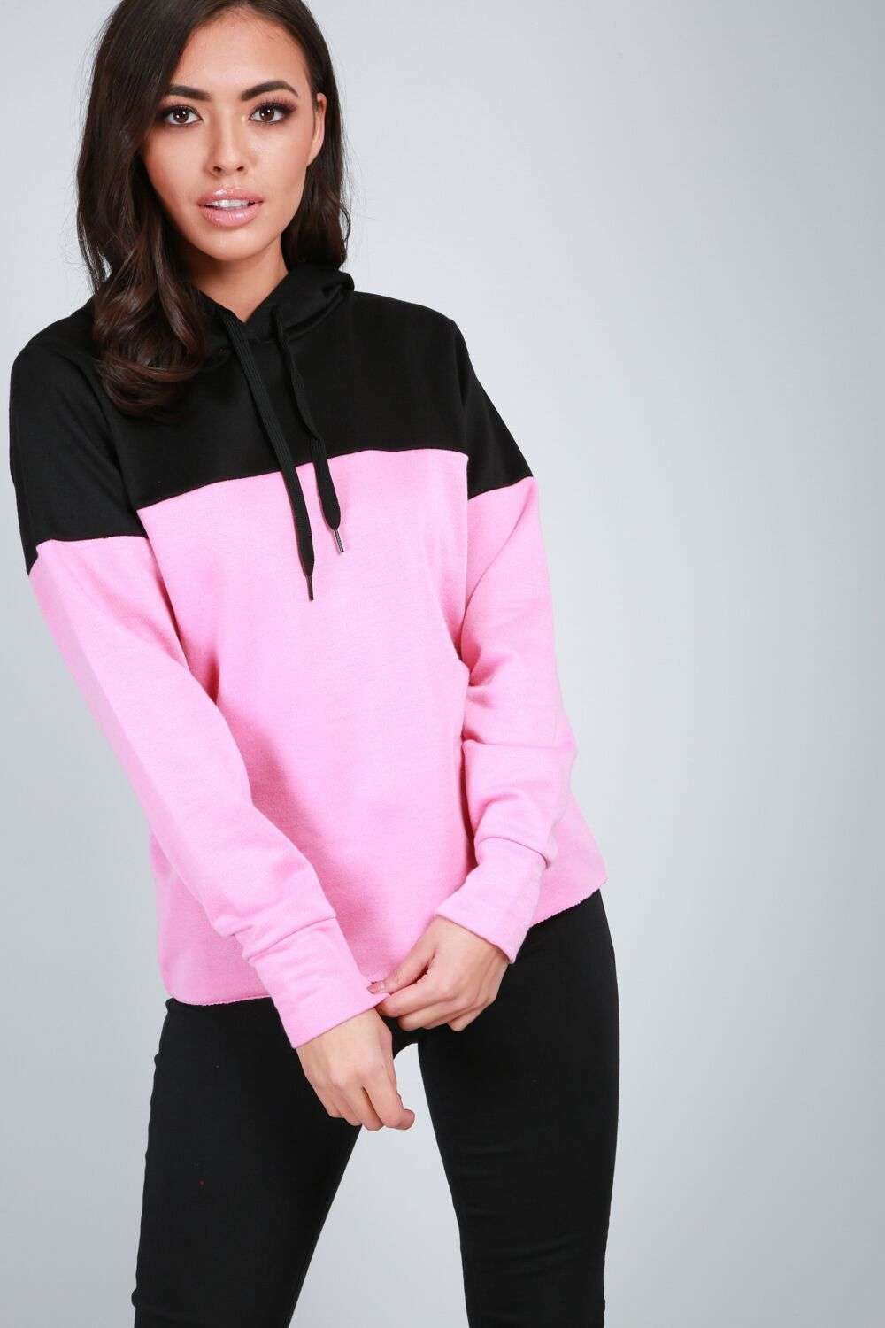 Georja Colour Block Fleece Lined Hoodie - bejealous-com