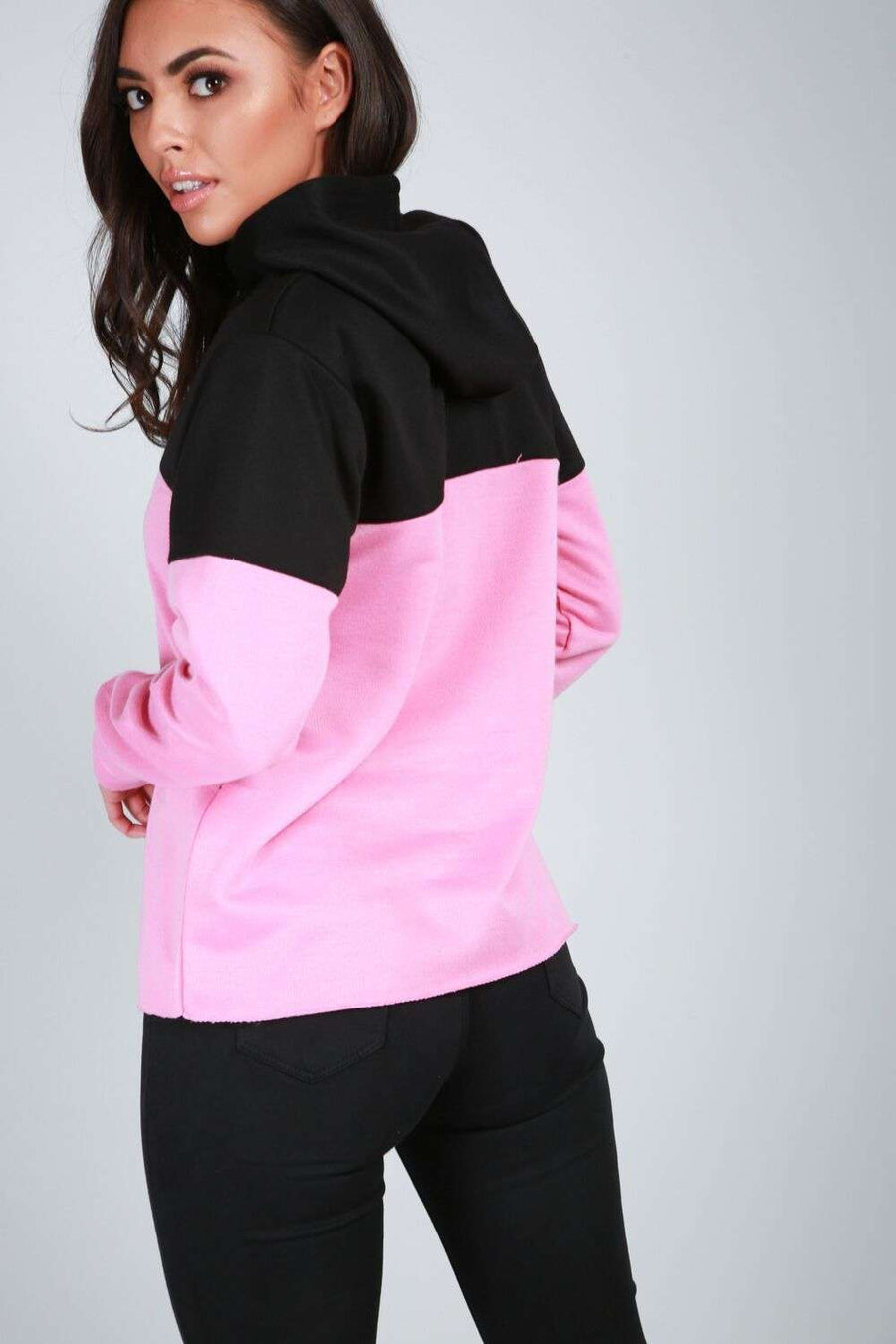 Georja Colour Block Hooded Sweatshirt - bejealous-com