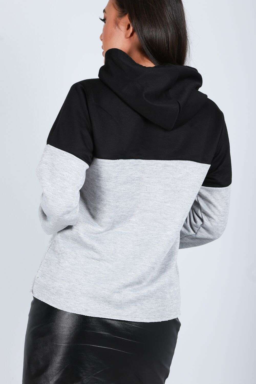 Georja Colour Block Hooded Sweatshirt - bejealous-com