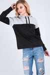 Georja Colour Block Hooded Sweatshirt - bejealous-com