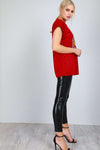 Leopard Graphic Print Red Baggy Tshirt - bejealous-com