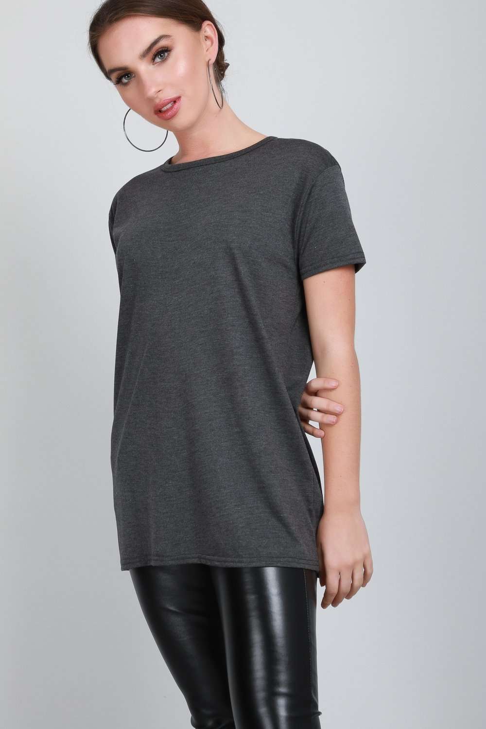 Geraldine Short Sleeve Plain Baggy Jersey Tshirt - bejealous-com