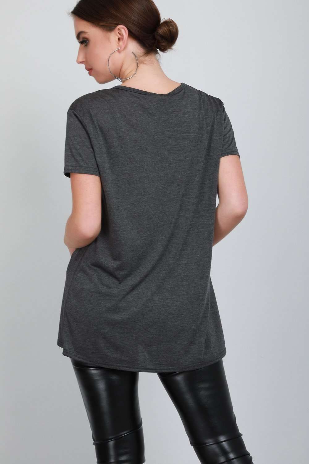 Geraldine Short Sleeve Plain Baggy Jersey Tshirt - bejealous-com