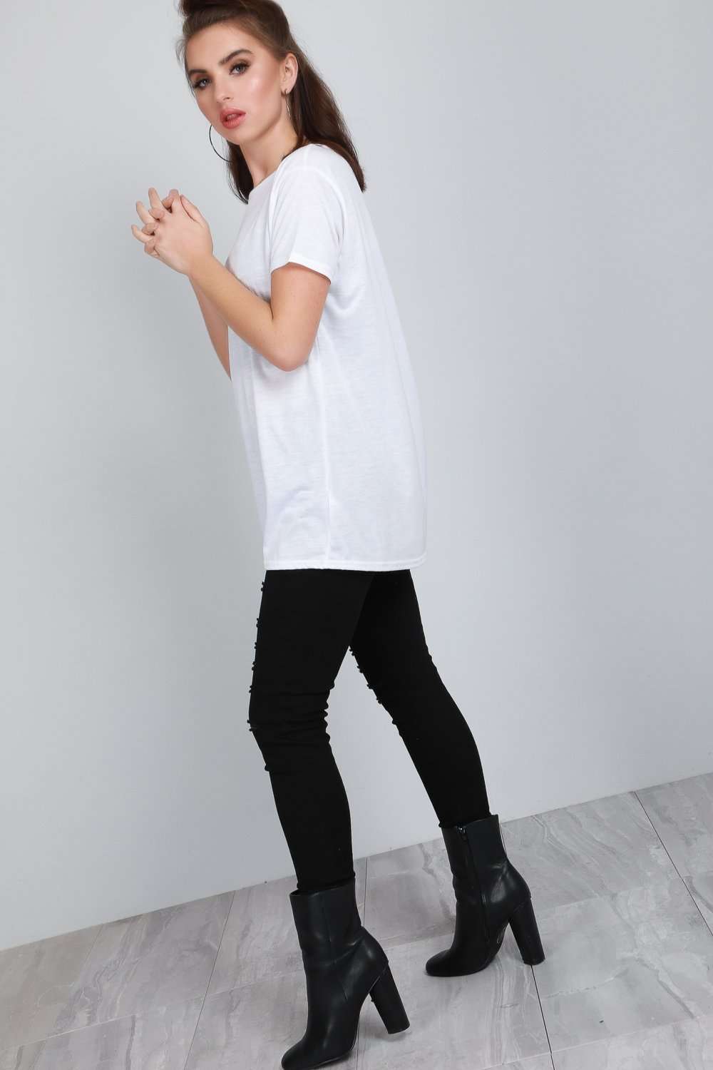 Geraldine Short Sleeve Plain Baggy Jersey Tshirt - bejealous-com