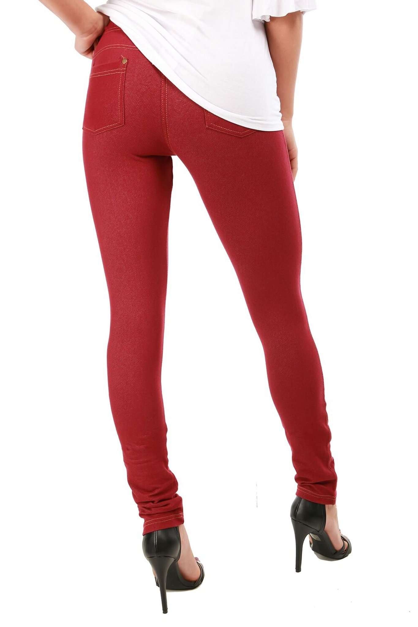 Geraldine Stretch Skinny Fit Plain Denim Jeggings - bejealous-com