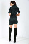 Gina Marl Knit Roll Neck Mini Dress - bejealous-com