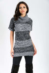 Gina Marl Knit Roll Neck Mini Dress - bejealous-com