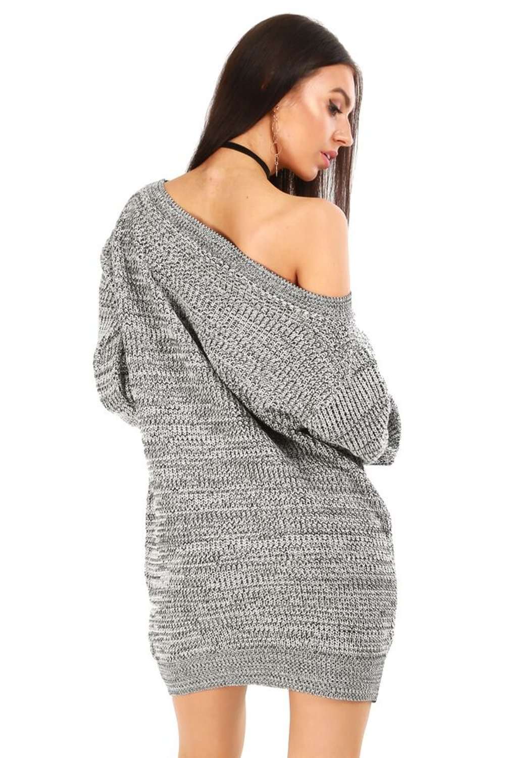 Grace Chunky Knit Baggy Jumper Dress - bejealous-com