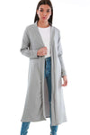 Grace Long Sleeve Open Front Midi Jacket - bejealous-com