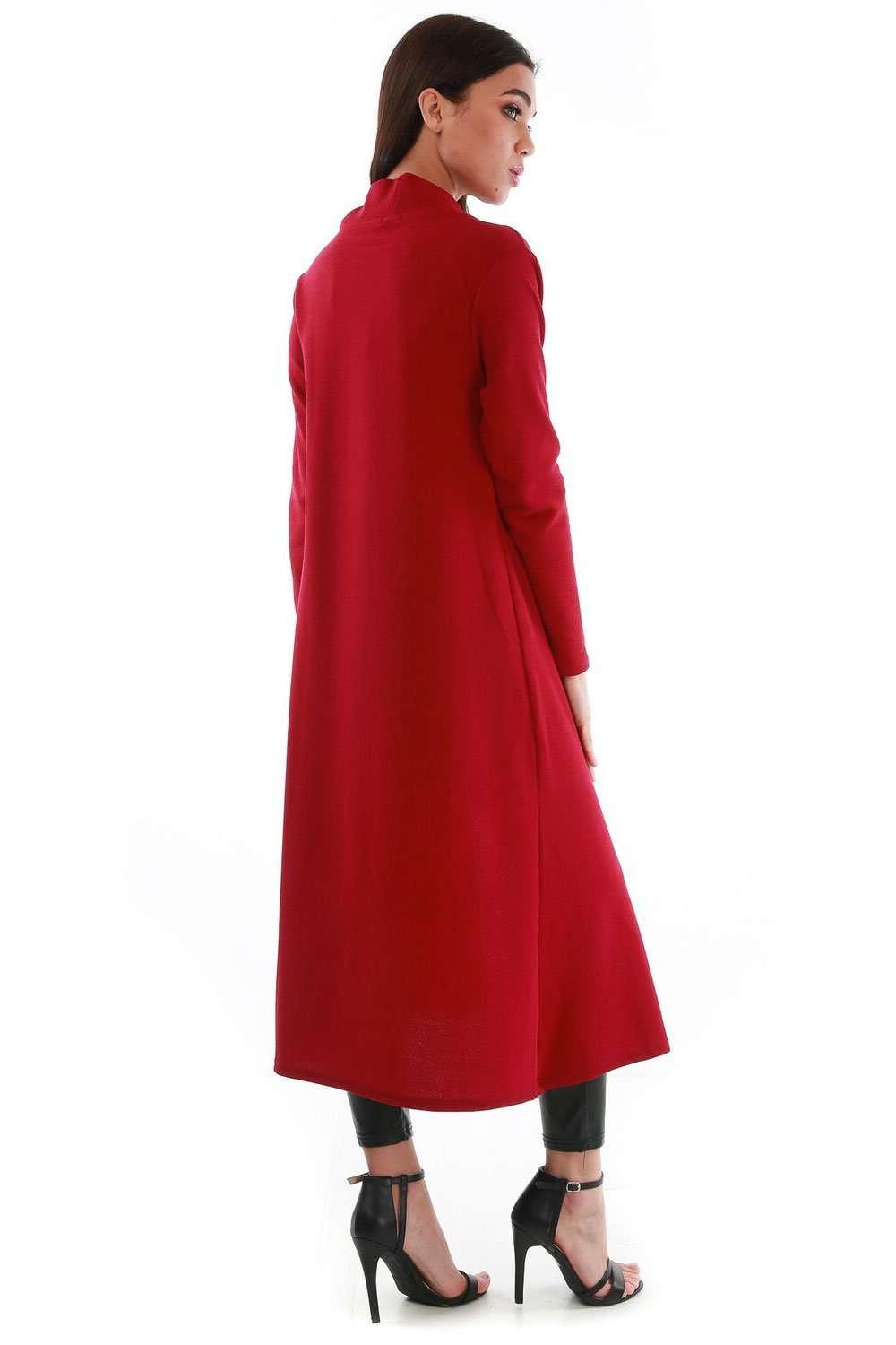 Grace Long Sleeve Open Front Midi Jacket - bejealous-com