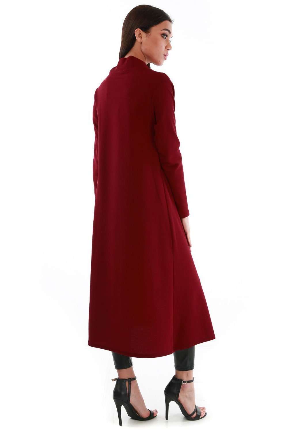 Grace Long Sleeve Open Front Midi Jacket - bejealous-com