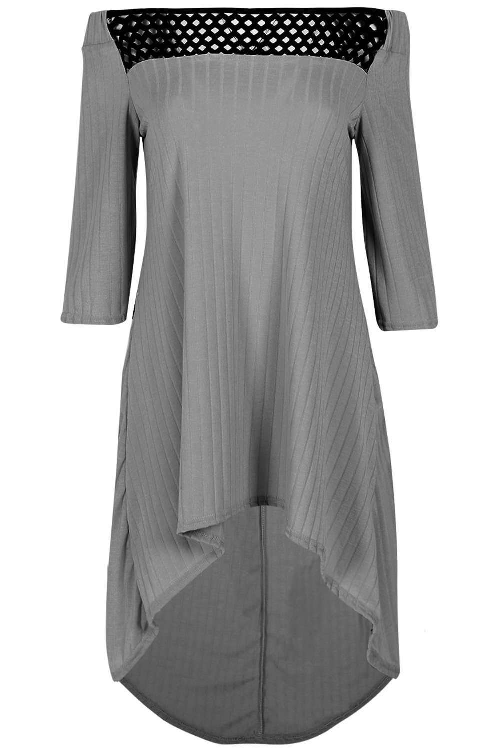 Grace Plus Size Bardot Swing Dress - bejealous-com