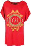 Hailey Royalty Slogan Print Oversized Tshirt - bejealous-com