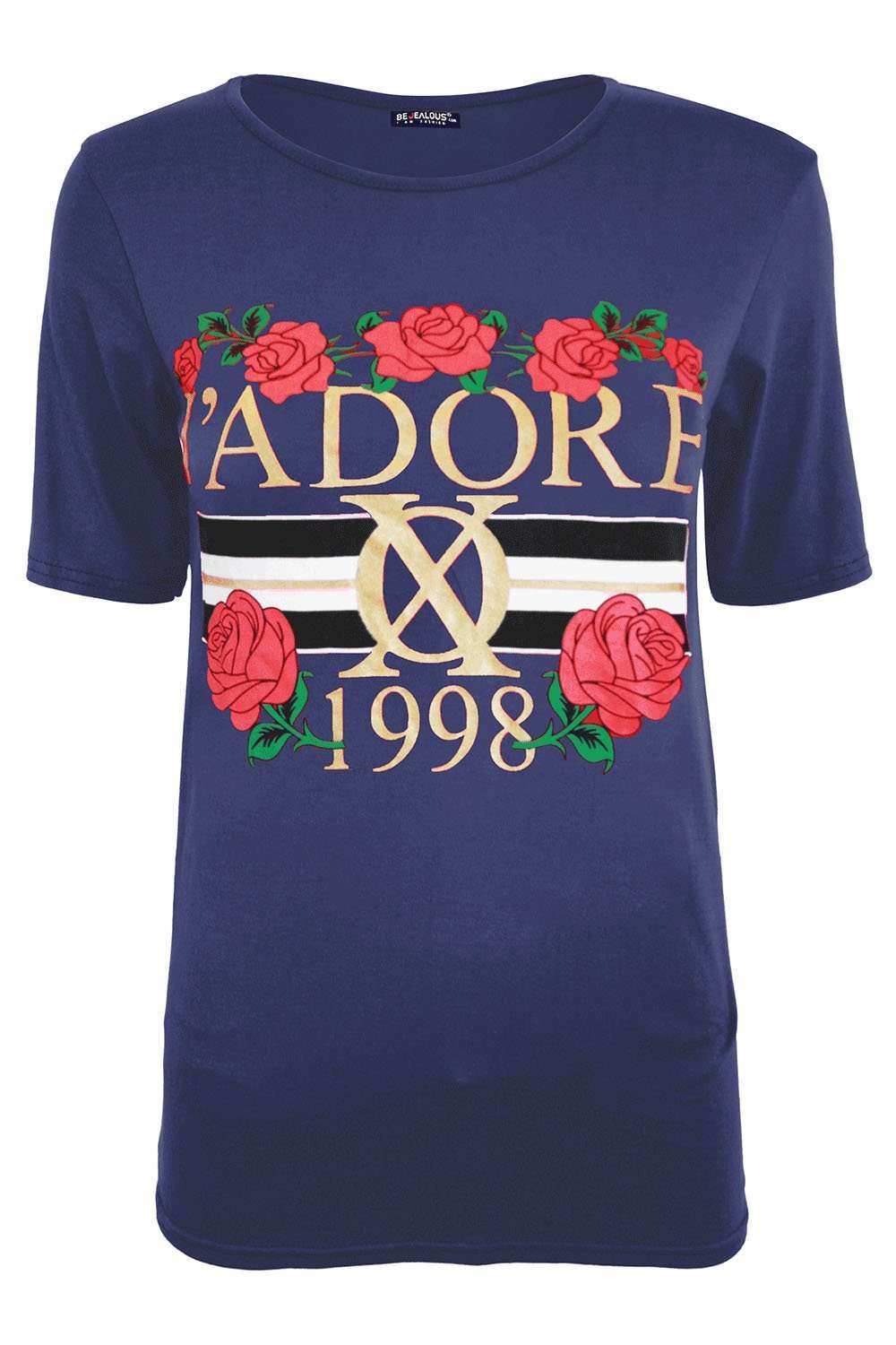 Hailie Jadore Slogan Print Short Sleeve TShirt - bejealous-com