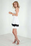 Haillee Halterneck Lace Skater Dress - bejealous-com