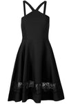 Haillee Halterneck Lace Skater Dress - bejealous-com