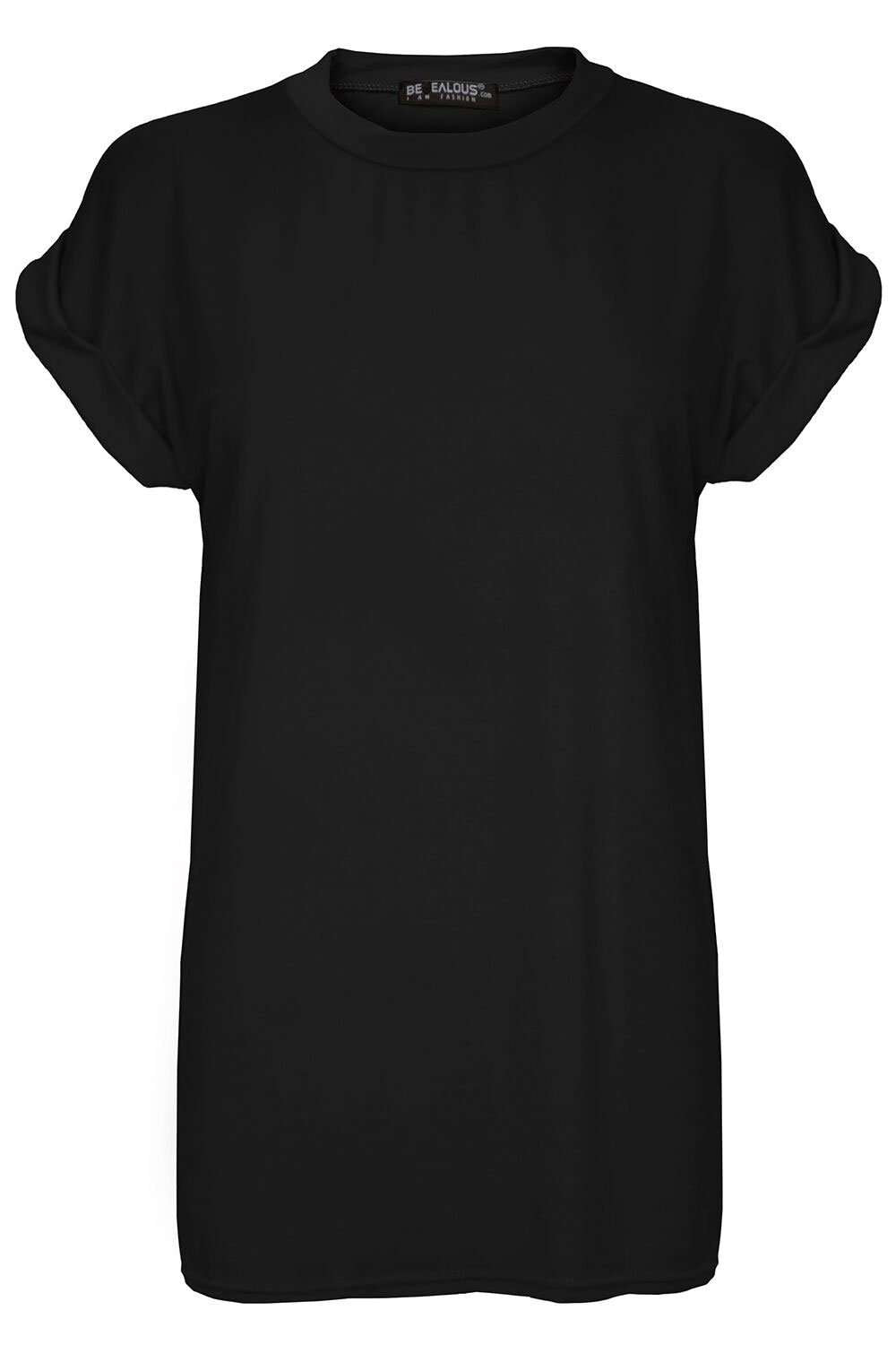 Hannah Roll Sleeve Oversized Jersey Tshirt - bejealous-com