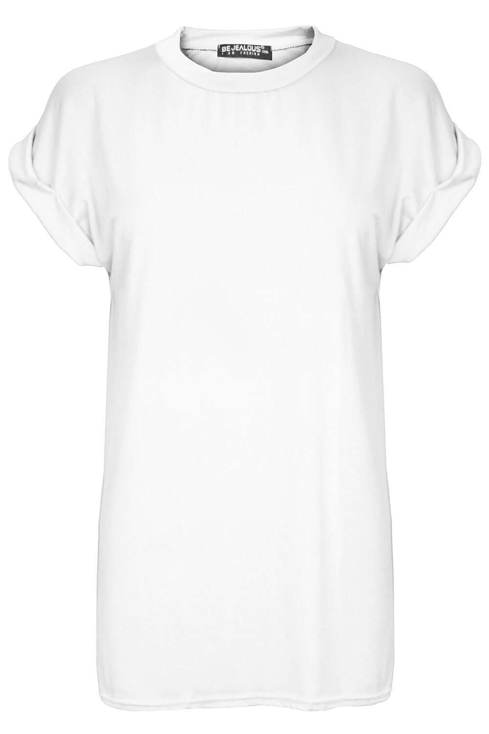 Hannah Roll Sleeve Oversized Jersey Tshirt - bejealous-com