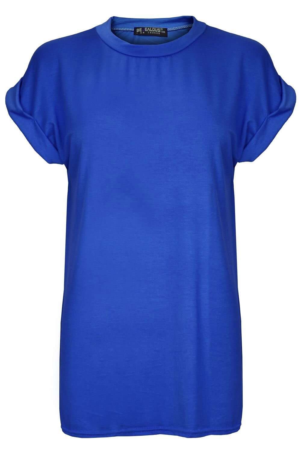 Hannah Roll Sleeve Oversized Jersey Tshirt - bejealous-com