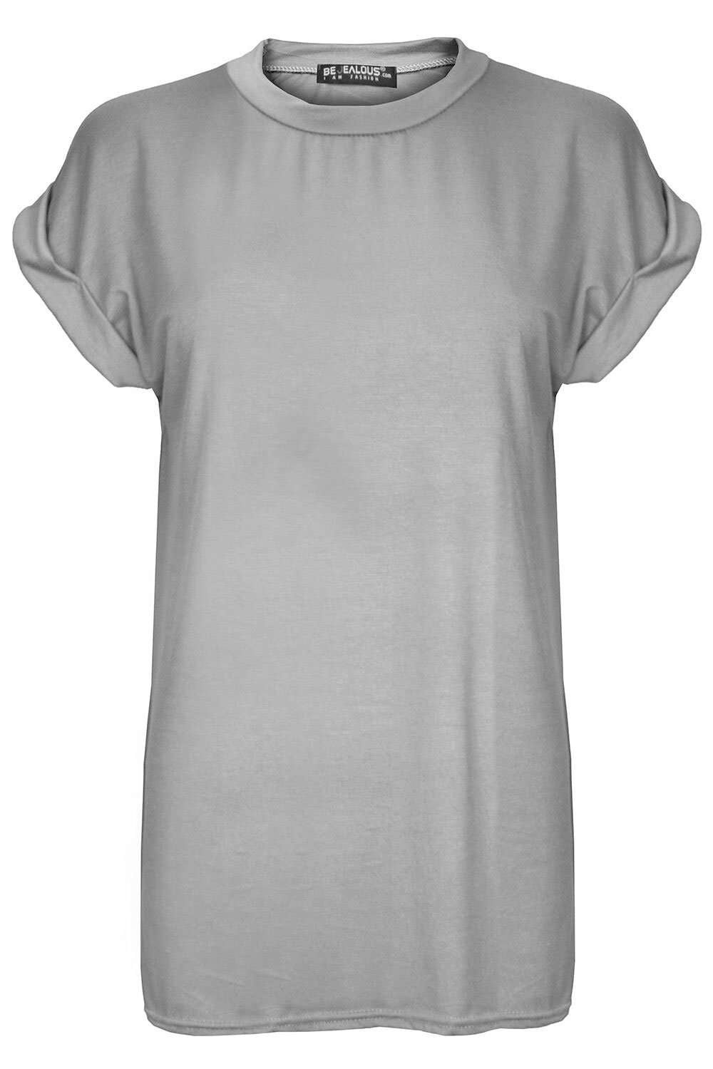Hannah Roll Sleeve Oversized Jersey Tshirt - bejealous-com