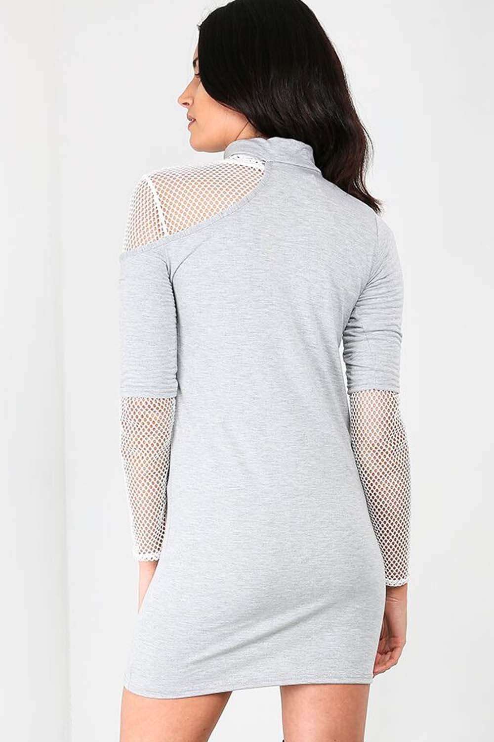 Hariette Graphic Biker Print Choker Neck T-Shirt Dress - bejealous-com