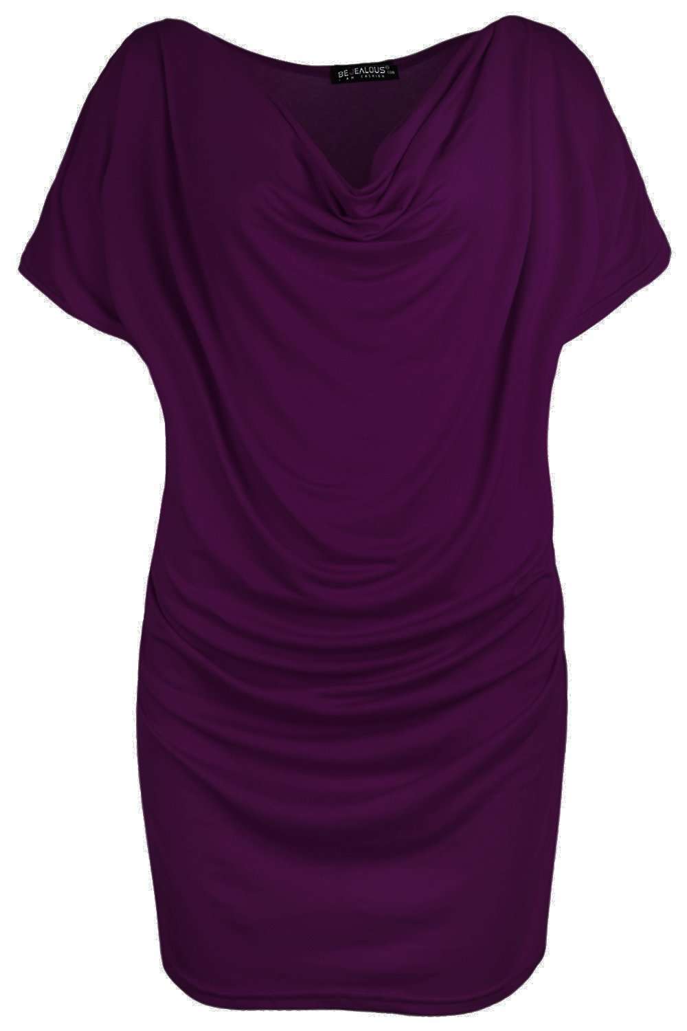 Harper Cowl Neck Gathered Jersey TShirt - bejealous-com