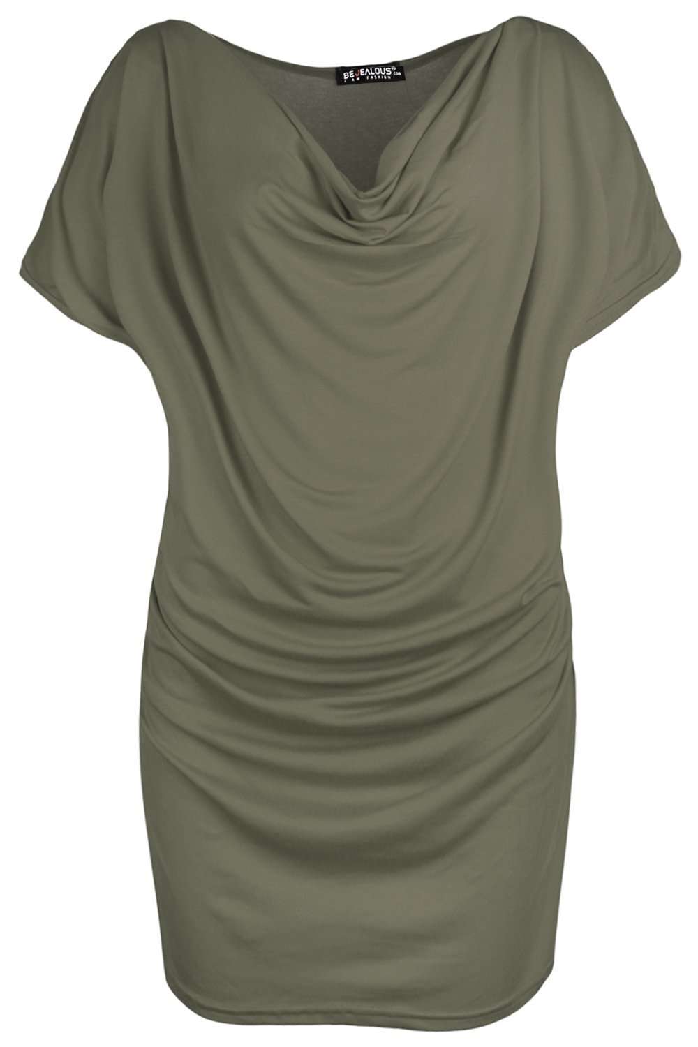 Harper Cowl Neck Gathered Jersey TShirt - bejealous-com