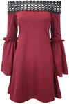 Harriet Plus Size Off Shoulder Midi Dress - bejealous-com