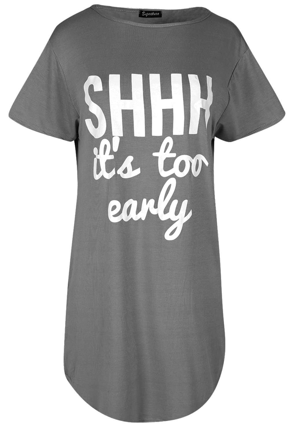 Harriet Shh Slogan Print Jersey Night Dress - bejealous-com