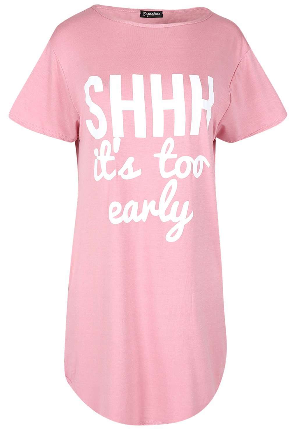 Harriet Shh Slogan Print Jersey Night Dress - bejealous-com