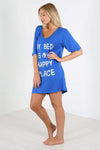 Harriet Slogan Print Oversized Night Dress - bejealous-com