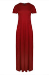 Harrieta Jersey Maxi Tshirt Dress With Pockets - bejealous-com