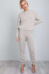 Hayley Chunky Knitted Lounge Wear Coord - bejealous-com