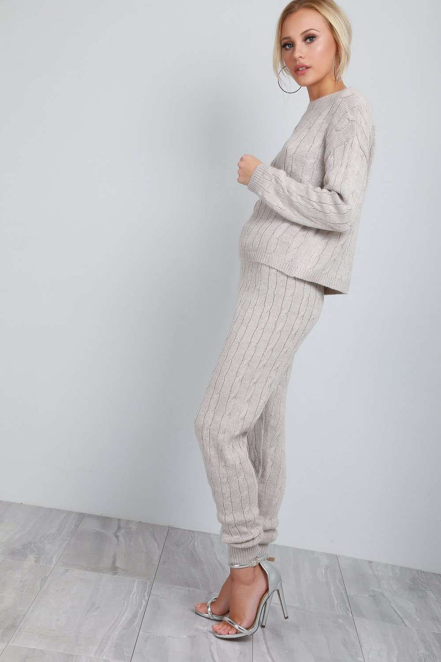 Hayley Chunky Knitted Lounge Wear Coord - bejealous-com