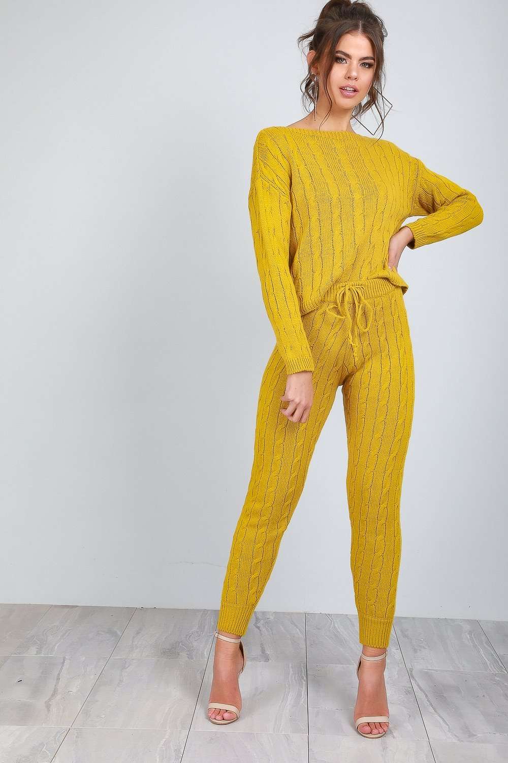Hayley Chunky Knitted Lounge Wear Coord - bejealous-com