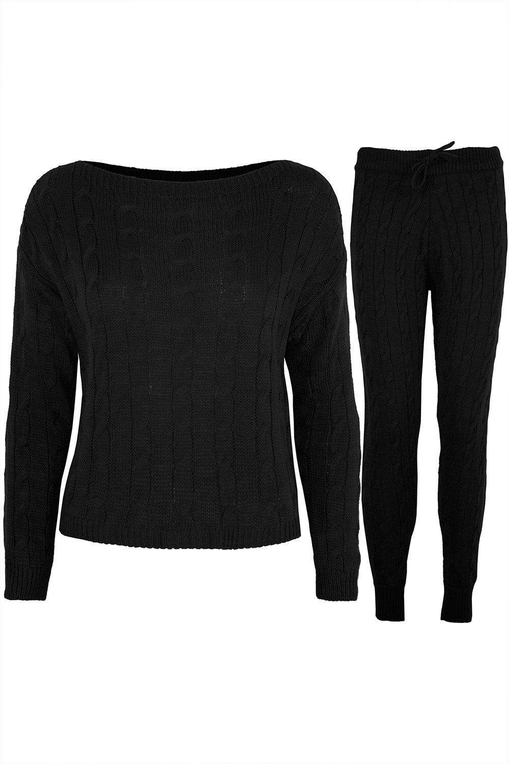 Hayley Chunky Knitted Lounge Wear Coord - bejealous-com