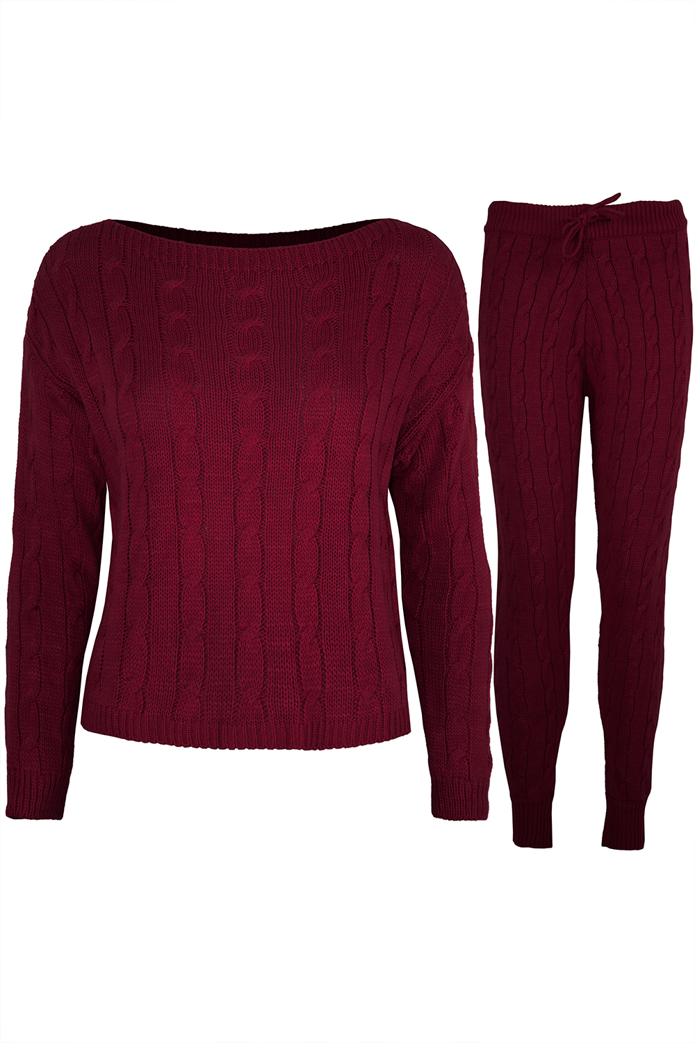 Hayley Chunky Knitted Lounge Wear Coord - bejealous-com