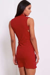 Hazel Gold Button Sleeveless Blazer Mini Dress - bejealous-com