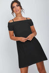 Hazel Strappy Bardot Mini Slip Dress - bejealous-com