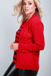 Heidi Long Sleeve Striped Knitted Twin Jumper - bejealous-com