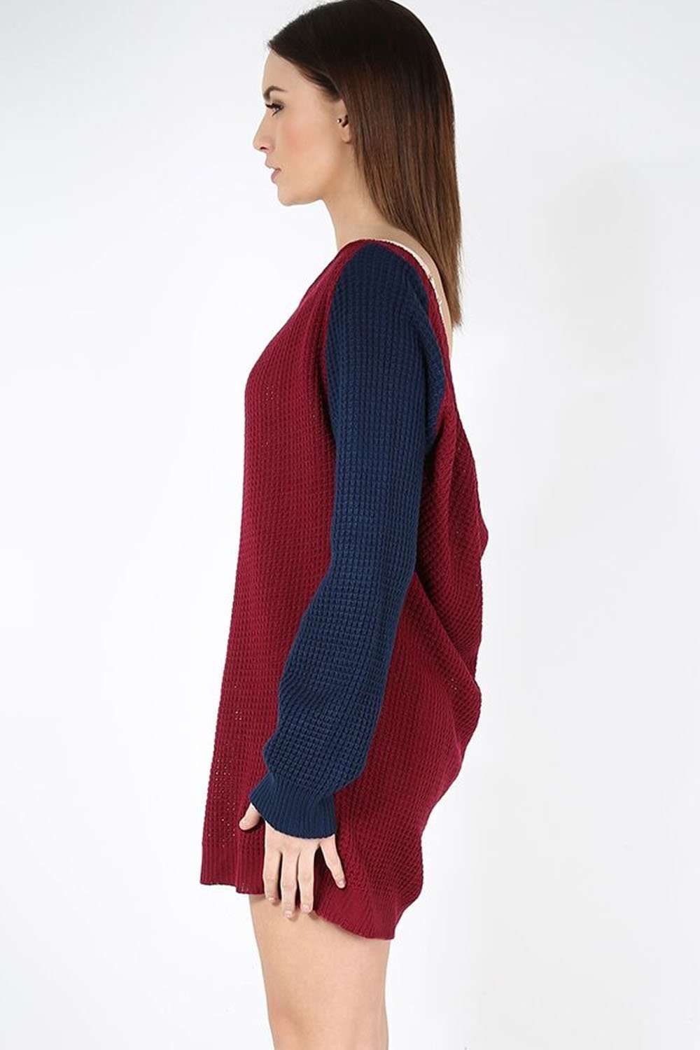 Hettie Monochrome Knitted Jumper Dress - bejealous-com