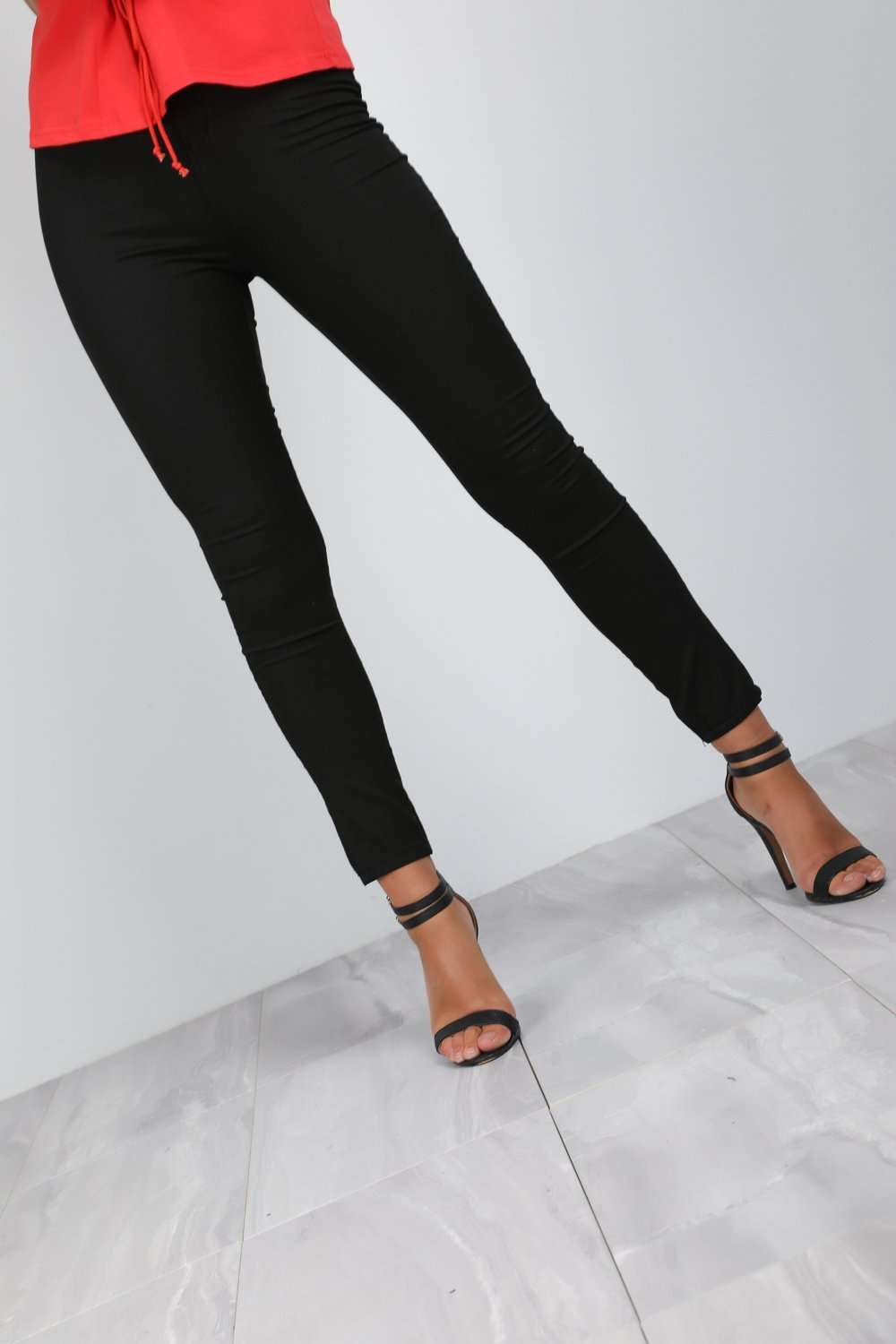 High Waisted Black Stretch Skinny Jeans - bejealous-com