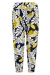 High Waisted Tropical Print Cropped Harem Trousers - bejealous-com