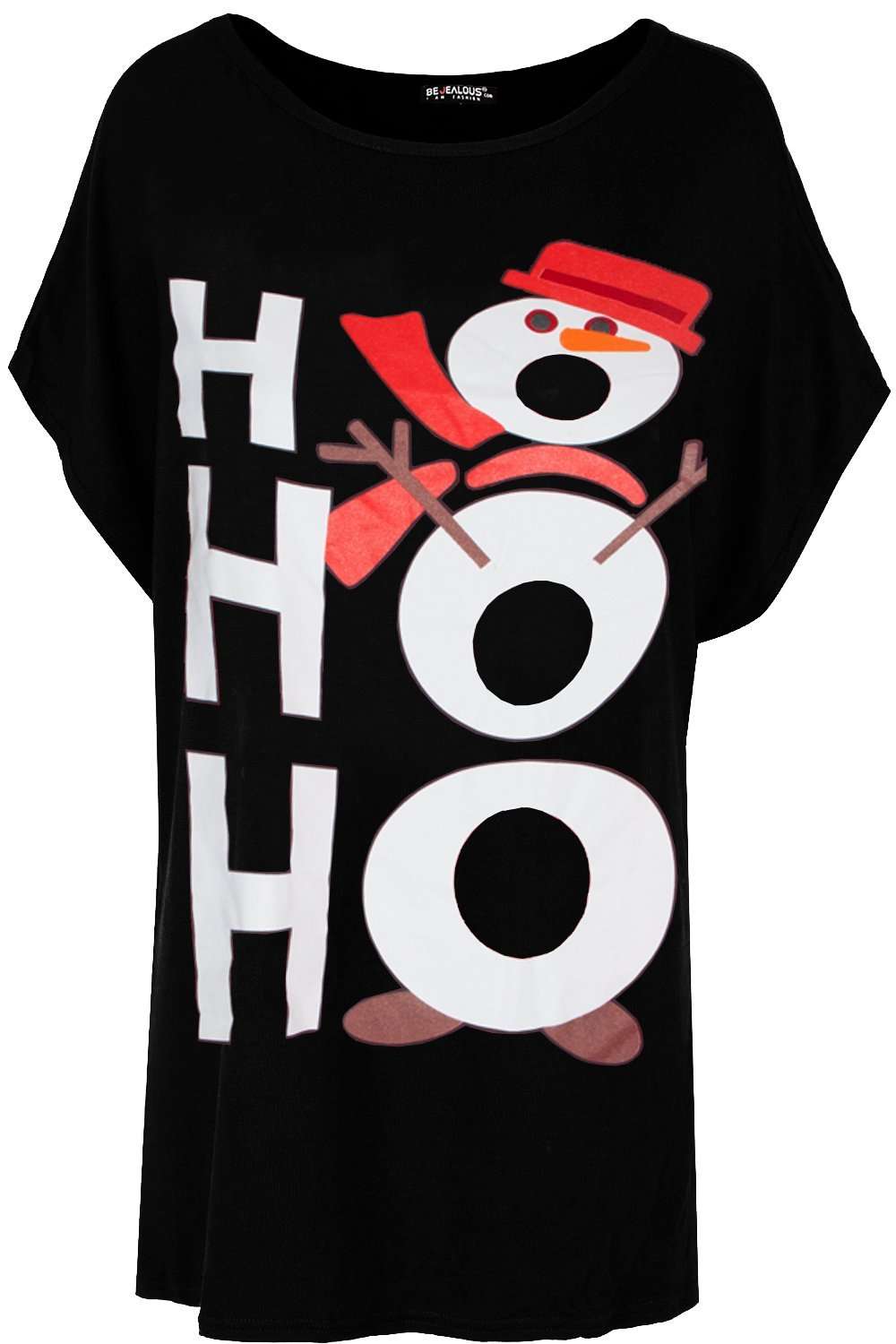 Hohoho Snowman Oversized Tshirt - bejealous-com