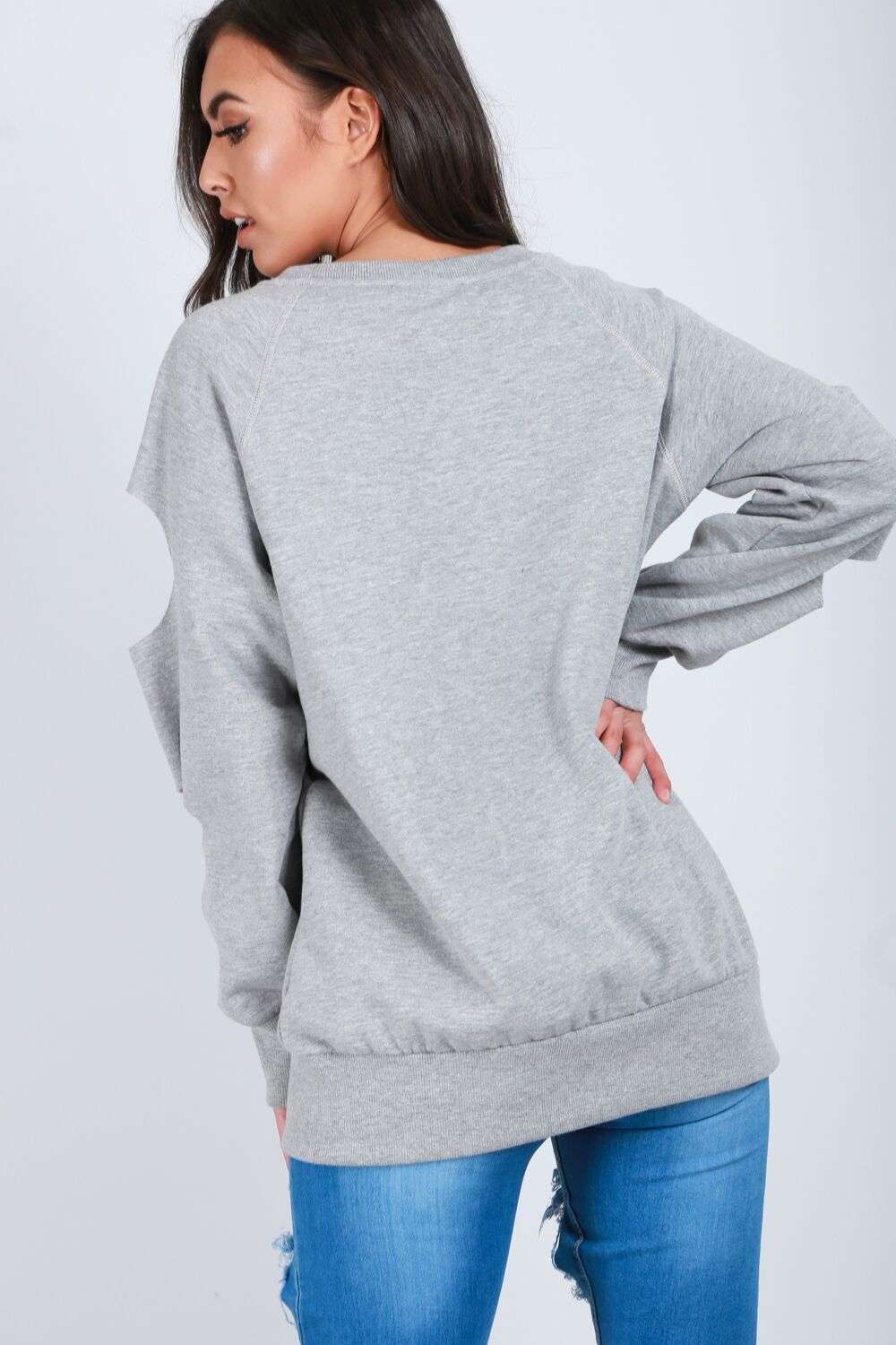 Holly Anti Social Graphic Print Sweatshirt - bejealous-com
