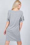 Iliza Skull Print Loose Fit Tshirt Dress - bejealous-com