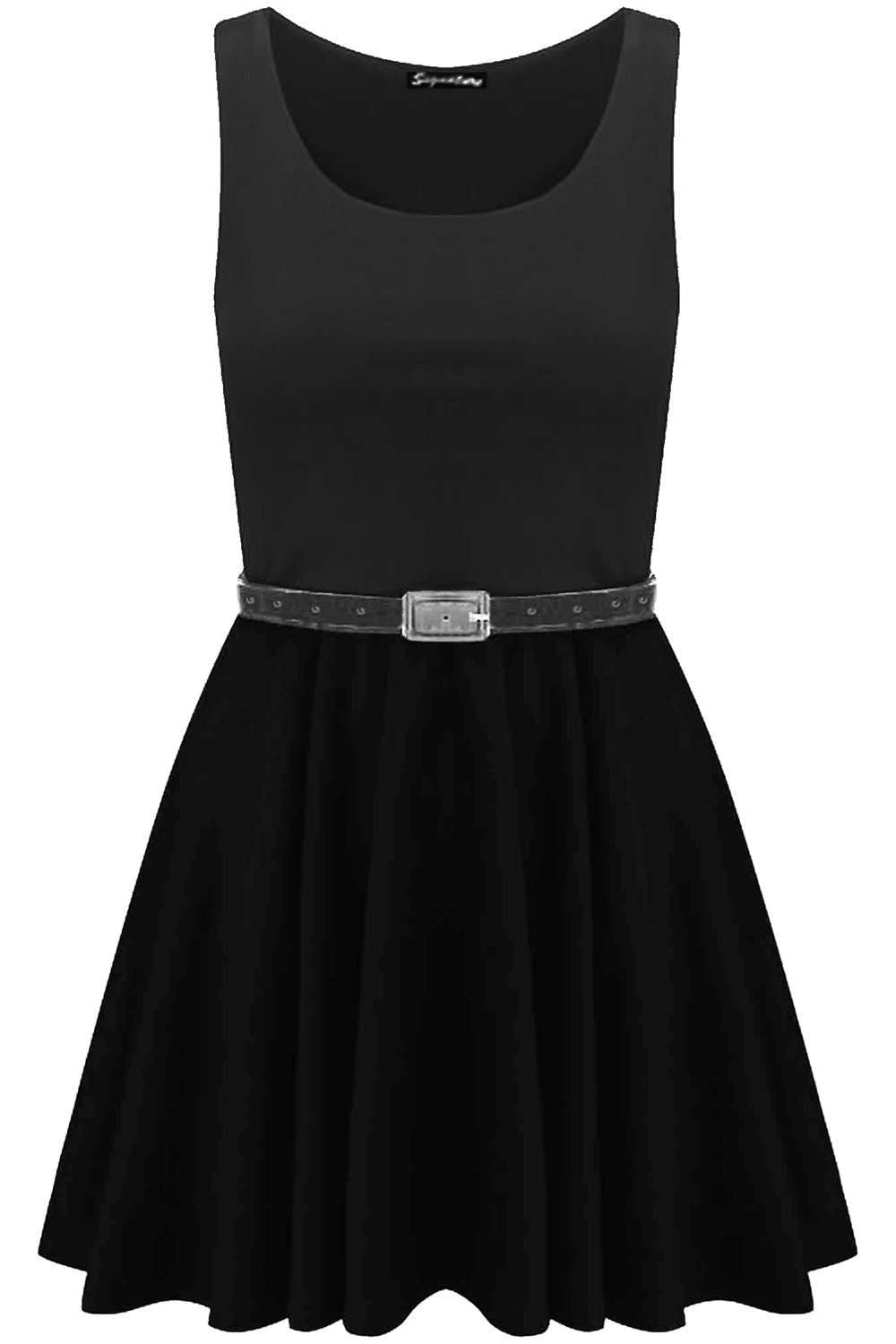 Ilizia Colour Block Sleeveless Skater Dress - bejealous-com