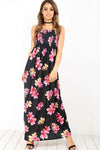 Immie Sheering Bandeau Floral Maxi Dress - bejealous-com