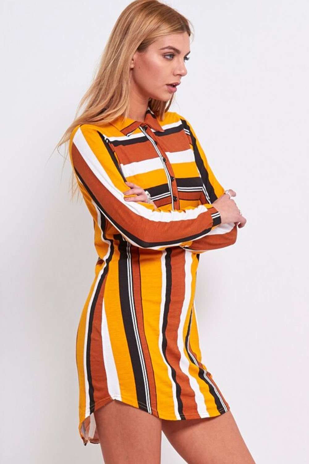 Iris Long Sleeve Red Tartan Shirt Dress - bejealous-com